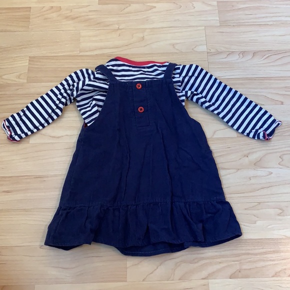 Lilly + Sid Two (2) Piece Little Girls Mushroom Rainbow Patches Outfit 0-3 mos - Picture 4 of 9